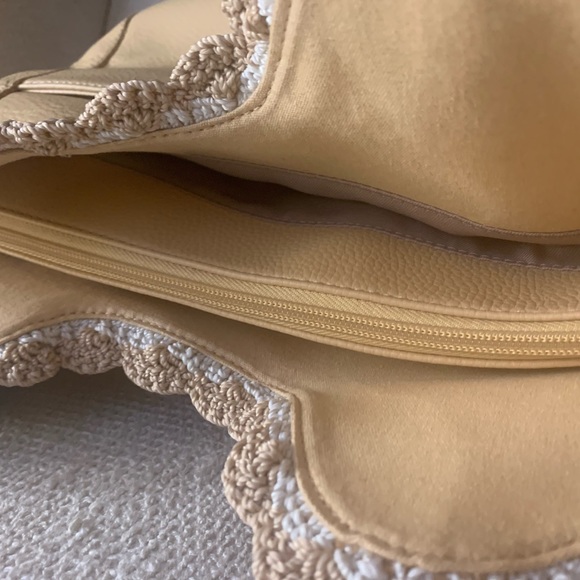 New The Sak Corn Yellow Leather Tote Bag Pocketbook Carryall - Picture 10 of 16